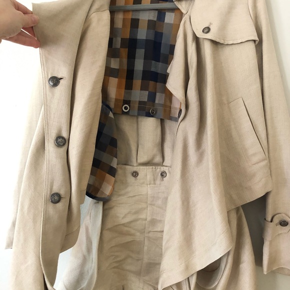 STUDY New York blazer jacket Hemp silk ethical S - Picture 2 of 8